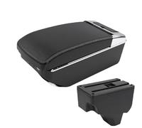 NANGAEBPPW Para Peugeot 2008 Caja Reposabrazos Para Peugeot 208 2019-2024 Reposabrazos Coche Caja De Almacenamiento Piezas De Retrofit(A3 Negro blanco 7USB)
