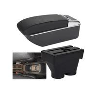 NANGAEBPPW Para Peugeot 208 2012 2013 2014 2015 2016 2017 2018 Caja De Reposabrazos Pieza De Retrofit Interior Detalle Gran Espacio Cenicero(D2 Línea negra Sin USB)