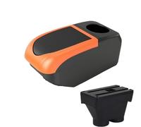 NANGAEBPPW Para Peugeot 208 2012-2018 Reposabrazos Central Caja De Almacenamiento Accesorios De Coche Piezas De Retrofit Soporte Auto Cenicero(B2 Orange frame 6USB)