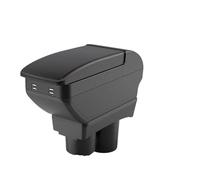 NANGAEBPPW Para Peugeot 301 Reposabrazos Caja Reposabrazos Auto 2014 2015 2016 Repuestos Interior Caja De Almacenamiento(B1 Black red 4 USB)