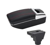 NANGAEBPPW Para Proton Para Persona Iriz Caja De Descansabrazos Modificación De La Caja De Almacenamiento Central De Vehículos De Propósito Cargador USB(A1 Negro rojo SIN USB)