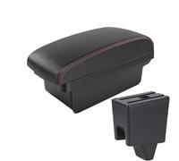 NANGAEBPPW Para Proton Para Saga Caja Almacenamiento Reposabrazos Piel Descansabrazos Estilo Coche USB Consola Central Accesorios(A1 Negro rojo SIN USB)