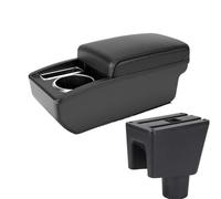 NANGAEBPPW PARA PROTON PARA SAGA FLX/FL/BLM 2008-2019 Accesorios Coche Caja Consola Central Con Portavasos Caja Almacenamiento(A2 línea negra Sin USB)