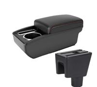 NANGAEBPPW PARA PROTON PARA SAGA FLX/FL/BLM 2008-2019 Accesorios Coche Caja Consola Central Con Portavasos Caja Almacenamiento(A1 Negro rojo SIN USB)