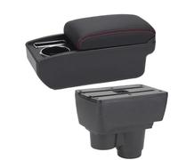NANGAEBPPW Para R&enault Para Duster Reposabrazos Para Dacia Para Duster Reposabrazos Auto 2019-2024 Caja Almacenamiento Interior Retrofit(C1 Negro rojo SIN USB)