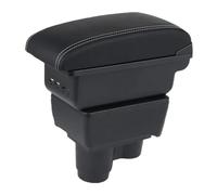 NANGAEBPPW Para R&enault Para Duster Reposabrazos Para R&enault Para Dacia Para Duster 2 3 Caja Reposabrazos Auto 2019-2024 Caja Almacenamiento(B1 Negro blanco 3USB)