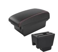 NANGAEBPPW Para R&enault Para Kaptur I 2016 2017 2018 2019 2020 2021 2022 Caja Reposabrazos Caja Almacenamiento Piezas Auto Interior(A1 Negro rojo SIN USB)