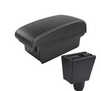 NANGAEBPPW Para R&enault Para Logan II 2018 2019 2020 2021 2022 Caja Reposabrazos Coche Caja Almacenamiento Piezas Auto Interiores(B3 Negro blanco 3USB)