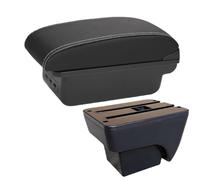 NANGAEBPPW Para Seat Para Ibiza Caja Reposabrazos Para Ibiza 6j Para Ibiza 6L Reposabrazos Auto 2018-2025 Caja Almacenamiento Auto Retrofit Interior(B3 Negro blanco 3USB)