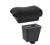 NANGAEBPPW Para SEAT Para Ibiza III 2001-2008 Caja De Reposabrazos Para Ibiza 6j Para Ibiza 6L Caja De Reposabrazos Coche Caja De Almacenamiento(A2 línea negra Sin USB)