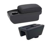NANGAEBPPW Para Seat Para Ibiza Para Ibiza 6j Para Ibiza 6L Reposabrazos De Coche Caja De Almacenamiento Piezas De Retrofit Accesorios Interiores Coche(C2 Línea negra SIN USB)
