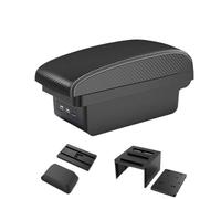 NANGAEBPPW Para SEAT Para Leon III 2012 2013 2014 2015 2016 2017 2018 2019 2020 Caja Almacenamiento Reposabrazos Piezas Auto Interior(B3 Negro blanco 3USB)
