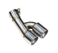 NANGAEBPPW Para Serie 3 F30 F31 318i 2013 2014 2015 2016 1 Pieza De Silenciador De Escape Doble De Acero Inoxidable(Plata)