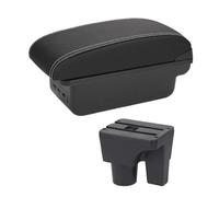 NANGAEBPPW Para Suzuki Para Liana A6 Caja Descansabrazos Consola Central Coche Espacio Almacenamiento Reposabrazos Con Portavasos Interfaz USB(B3 Negro blanco 3USB)