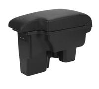 NANGAEBPPW Para Toyota Para Hilux Reposabrazos Retrofit Piezas Interiores Auto Reposabrazos Caja Almacenamiento Soporte Cenicero Interfaz USB(B Black corium)