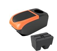 NANGAEBPPW Para Toyota Para Yaris Cross Caja De Reposabrazos Para Yaris Suv Central Caja De Contenido De Almacén Decoración Con Interfaz USB(B2 Orange frame 6USB)
