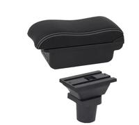 NANGAEBPPW Para Toyota Para Yaris Para Vitz 5 Puertas Hatchback 1998-2011 2005 2006 2007 2008 2009 2010 Reposabrazos Auto(B3 Negro blanco 3USB)