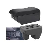 NANGAEBPPW Para Toyota Para Yaris Reposabrazos Para Toyota Para Yaris Elegant Reposabrazos Auto 2021-2024 Almacenamiento Auto Superficie Curva Cuero(A2 Black line 7USB)