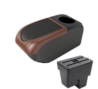 NANGAEBPPW Para WR-V Para Fit Para Jazz 3 Auto Reposabrazos 2014-2020 Caja De Almacenamiento Accesorios Auto Piezas De Renovación Interior(B3 Brown frame 6USB)