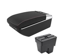 NANGAEBPPW Para WR-V Para Fit Para Jazz 3 Auto Reposabrazos 2014-2020 Caja De Almacenamiento Accesorios Auto Piezas De Renovación Interior(A1 Negro rojo 7USB)