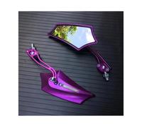 NANGAEBPPW para Yamaha Etc Universal 8mm 10mm Rosca Espejos Retrovisores De Motocicleta Carretera Espejo Lateral De Bicicleta(Púrpura)