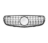 NANGAEBPPW Parrilla Delantera Entrada Malla Paragolpes Rejilla Tuning Para Mercedes Para Benz GLC X253 2015-2019 Pieza De Repuesto(Plata,No camera hole)