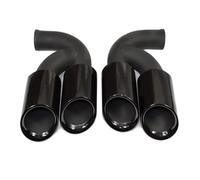 NANGAEBPPW Punta De Escape Cuádruple Para Cayenne 958 2011 2012 2013 2014 De Acero Inoxidable 304 Para Silenciador Boquilla Y Sistema De Escape(Black Short)