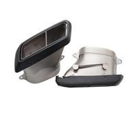 NANGAEBPPW Punta De Escape Mejorada Para Mercedes Para Benz Clase C W205 AMG 63 2014-2018 Punta De Escape Negra De Fibra De Carbono Y Acero Inoxidable(Plata)