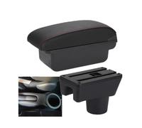 NANGAEBPPW Reposabrazos Auto Para Citroën C1 2017 2018 2019 Caja Reposabrazos Piezas Retrofit Caja Almacenamiento Accesorios Auto(C1 Negro rojo SIN USB)