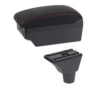 NANGAEBPPW Reposabrazos Auto Para Citroen Para Berlingo Almacenamiento Central Estilo Auto Decoración Con Portavasos(Línea Roja E1)