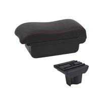 NANGAEBPPW Reposabrazos Auto Para Perodua Para Aruz Consola Central Interior Caja Almacenamiento Reposabrazos Accesorios Auto(C1 Negro rojo SIN USB)