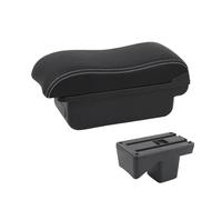 NANGAEBPPW Reposabrazos Auto Para Perodua Para Axia 2023 2024 2025 Caja De Reposabrazos Central Consola Interior Caja Almacenamiento(C3 Negro blanco SIN USB)
