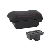 NANGAEBPPW Reposabrazos Auto Para Perodua Para Axia 2023 2024 2025 Caja De Reposabrazos Central Consola Interior Caja Almacenamiento(B1 Negro rojo 3USB)