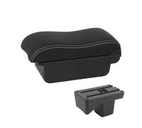 NANGAEBPPW Reposabrazos Auto Para Perodua Para Axia 2023 2024 2025 Caja De Reposabrazos Central Consola Interior Caja Almacenamiento(B3 Negro blanco 3USB)