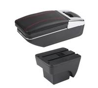 NANGAEBPPW Reposabrazos Auto Para Seat Para Ibiza Caja Reposabrazos Para Ibiza 6j Para Ibiza 6L 2018-2025 Caja Almacenamiento Auto Retrofit Interior(A1 línea roja Sin USB)