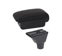 NANGAEBPPW Reposabrazos Central Caja De Almacenamiento Interior Retrofit Para Citroen C3 C4 Caja De Reposabrazos Accesorios De Coche(B1 línea roja 3USB)