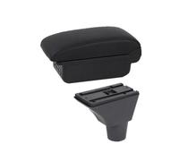 NANGAEBPPW Reposabrazos Central Caja De Almacenamiento Interior Retrofit Para Citroen C3 C4 Caja De Reposabrazos Accesorios De Coche(B1 Línea negra 3USB)