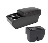 NANGAEBPPW Reposabrazos Central Para F&ord Para Fiesta MK7 2009 2010 2011 2012 2013 2014 2015 2016 2017(A1 Negro rojo SIN USB)
