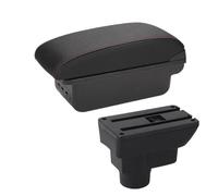 NANGAEBPPW Reposabrazos Central Para Opel Para Corsa D Compartimento De Almacenamiento Para Piezas Interiores Piezas De Reequipamiento(B1 Negro rojo 3USB)