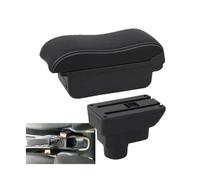 NANGAEBPPW Reposabrazos Central Para Opel Para Corsa D Con Superficie Curva De Cuero Caja De Apoyabrazos De Coche(A3 Black white NO USB)