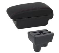 NANGAEBPPW Reposabrazos Central Para R&enault Para Duster Para Dacia Para Duster 2019-2023 Compartimento De Almacenamiento Con Doble Capa Y USB(C1 Línea Roja)