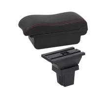 NANGAEBPPW Reposabrazos Coche Para C&hevrolet Para Trax Caja Reposabrazos Para C&hevrolet Para Trax Tracker 2015-2019 Caja Brazo Almacenamiento(A1 Negro rojo SIN USB)
