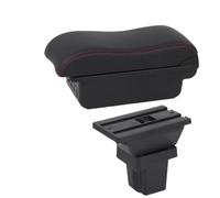 NANGAEBPPW Reposabrazos Coche Para C&hevrolet Para Trax Caja Reposabrazos Para C&hevrolet Para Trax Tracker 2015-2019 Caja Brazo Almacenamiento(B1 Negro rojo 3USB)