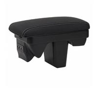 NANGAEBPPW Reposabrazos Para C&hevrolet Para Cavalier 2015-2019 Compartimento Central De Almacenamiento Con Portavasos Cenicero Y Interfaz USB(Black white line)