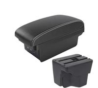 NANGAEBPPW Reposabrazos Para KIA Para Rio 3 Caja De Almacenamiento Interior Para KIA K2 X-line Para Rio 3 2011 2012 2013 2014 2015 2016(B3 Negro blanco 3USB)