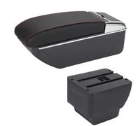 NANGAEBPPW Reposabrazos Para Mazda 2 Para Mazda 2 Para Demio Caja De Reposabrazos Caja De Almacenamiento Accesorios Para Coche(D1 Negro rojo Sin USB)