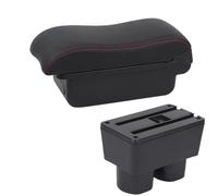 NANGAEBPPW Reposabrazos Para N&issan Para Tiida C11 Para Sylphy Para TiidaM Para Latio Caja De Almacenamiento Central Interior(C1 Negro rojo SIN USB)