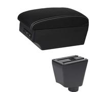 NANGAEBPPW Reposabrazos Para R&enault Para Clio 4 Reposabrazos Para Captur Para Clio 3 III IV Reposabrazos Coche Almacenamiento Portavasos Cenicero(Línea Blanca E1)