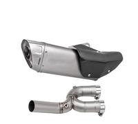 NANGAEBPPW Silenciador De Escape Para Motocicleta Tubo De Enlace Central Sección Central Sistema Para YZF-R1 R1 2015 2016 2017 2018 2019 2020 2021 2022(Style E 430MM)