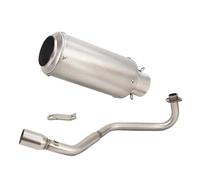 NANGAEBPPW Silenciador Escape Motocicleta Para MSX125 2013-2020 SMALL Para MONKEY Para GROM Con Sistema De Escape Completo Y Conexión De Tubo Con DB Killer(Plata)